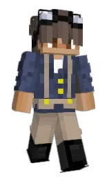AZack0's Minecraft skin wearing the Purple Heart cape