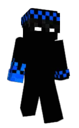 black and blue ribbon Minecraft skin — Slim model