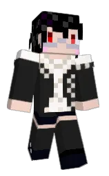 mine shaft and black Minecraft skin — Classic model
