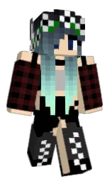 Minecraft-Skin in dairy cream und black — Modell: Schmal — zuerst getragen von Jellyybean1415