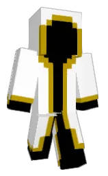 black and white Minecraft skin — Classic model