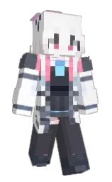 TendouKey's Minecraft skin wearing the Cherry Blossom cape