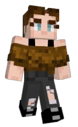 BlueHair4Life's Minecraft skin wearing the Migrator cape