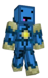 blumine and curious blue Minecraft skin — Classic model — first worn by Staticfour