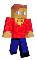black and red Minecraft skin — Classic model
