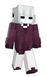 white and black white Minecraft skin — Slim model