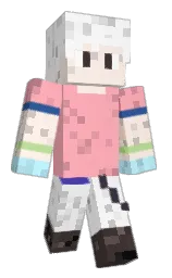 white and sundown Minecraft skin — Classic model