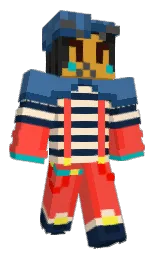 sunset orange and blue zodiac Minecraft skin — Classic model
