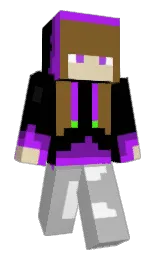 black and silver Minecraft skin — Slim model — first worn by brycerulez