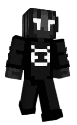 black and cod gray Minecraft skin — Classic model