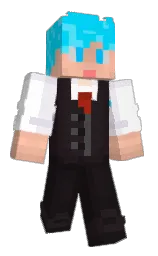 thunder and cyan / aqua Minecraft skin — Classic model