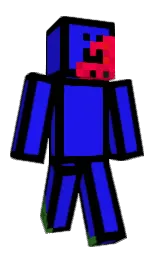 black and blue Minecraft skin — Classic model — first worn by Masi_Jee