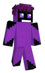purple heart and black Minecraft skin — Classic model