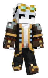 black and cocoa brown Minecraft skin — Classic model — first worn by MinerOfSorts