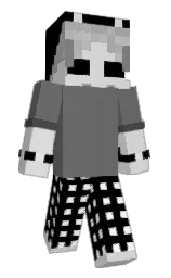 dove gray and black Minecraft skin — Slim model — first worn by __Kanada