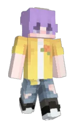 ElDante22's Minecraft skin wearing the Purple Heart cape