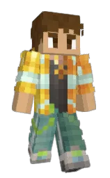 tumbleweed and eastern blue Minecraft skin — Slim model — first worn by Ginolaa