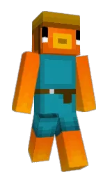 blue chill and blaze orange Minecraft skin — Slim model — first worn by LimeH14