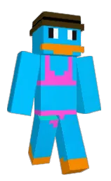 dodger blue and bright turquoise Minecraft skin — Classic model — first worn by guillemdj
