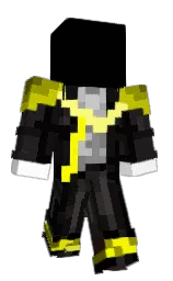 mine shaft and black Minecraft skin — Classic model