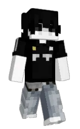 black and alabaster Minecraft skin — Slim model — first worn by irlv