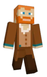 white and copper canyon Minecraft skin — Slim model — first worn by JimothyJimbles