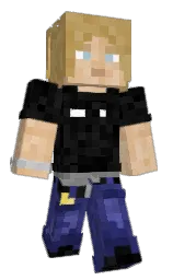 black and cod gray Minecraft skin — Slim model — first worn by 5anee