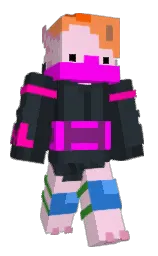 outer space and pale rose Minecraft skin — Classic model