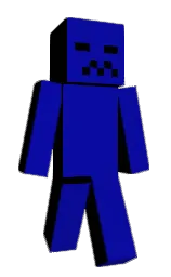 ultramarine and black Minecraft skin — Classic model