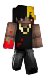 black and cod gray Minecraft skin — Slim model — first worn by tereur