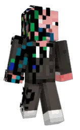 black and fuscous gray Minecraft skin — Classic model