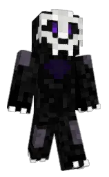 black and cod gray Minecraft skin — Classic model — first worn by Lexdragon04