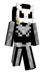 black and dusty gray Minecraft skin — Slim model