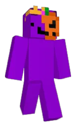 electric violet and black Minecraft skin — Classic model