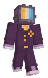 eggplant and old lavender Minecraft skin — Classic model