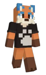 KamiTheFox's Minecraft skin wearing the Purple Heart cape