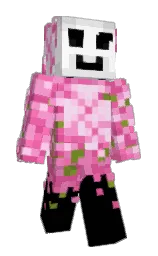 black and deep blush Minecraft skin — Slim model — first worn by MrDanuas