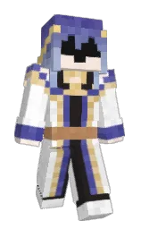 white and thunder Minecraft skin — Slim model — first worn by TheDarkestGod
