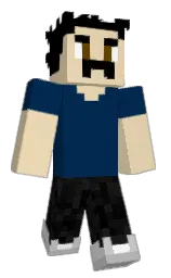 prussian blue and raffia Minecraft skin — Classic model — first worn by samxjaffar