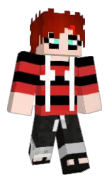 black and white Minecraft skin — Classic model