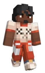 albescent white and mine shaft Minecraft skin — Classic model — first worn by Azure__7