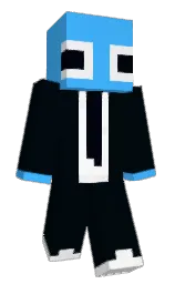 blue charcoal and dodger blue Minecraft skin — Classic model