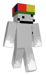 silver and white Minecraft skin — Classic model — first worn by VictiniPro0310