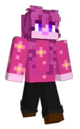 cerise and black Minecraft skin — Classic model — first worn by IanDury
