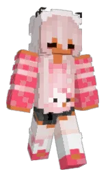 soft peach and carnation Minecraft skin — Classic model — first worn by DTK7K