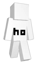 white and black Minecraft skin — Classic model — first worn by MyNameIsD0LL