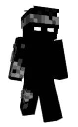 black and cod gray Minecraft skin — Classic model — first worn by X3NO_PIXEL