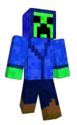 walnut and blue ribbon Minecraft skin — Classic model
