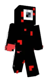 black and white Minecraft skin — Classic model