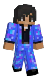 black and twine Minecraft skin — Classic model — first worn by gleyva12